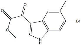 Methyl 2-(6-Bromo-5-methyl-3-indolyl)-2-oxoacetate 化学構造式