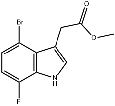 Methyl 4-Bromo-7-fluoroindole-3-acetate Structure