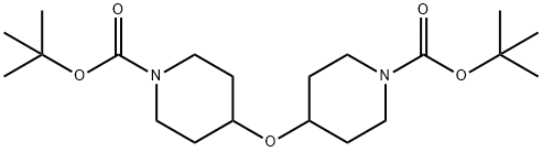 di-tert-butyl 4,4'-oxybis(piperidine-1-carboxylate) Struktur