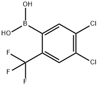4,5-Dichloro-2-(trifluoromethyl)phenylboronic acid Structure