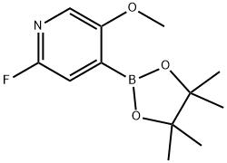 2-Fluoro-3-methoxy-4-pyridineboronic acid pinacol ester 化学構造式