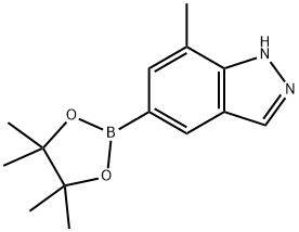 7-甲基-5-(4,4,5,5-四甲基-1,3,2-二氧硼杂环戊烷-2-基)-1H-吲唑,2121513-33-3,结构式
