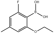 2-Ethoxy-6-fluoro-4-methylphenylboronic aicd 结构式