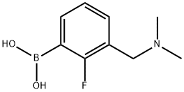 3-(N,N-二甲基氨基甲基)-2-氟苯基硼酸二氧杂环戊烷 结构式