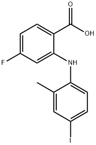 4-Fluoro-2-((4-iodo-2-methylphenyl)amino)benzoic acid,212628-43-8,结构式