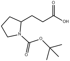 3-(1-(叔丁氧羰基)吡咯烷-2-基)丙酸 结构式