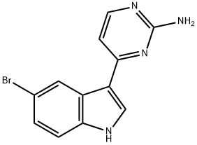 2-Pyrimidinamine, 4-(5-bromo-1H-indol-3-yl)-
 Struktur