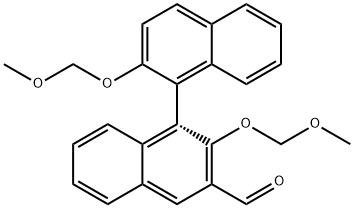 (1R)-2,2′-双(甲氧基甲氧基)[1,1′-联萘]-3-甲醛 结构式