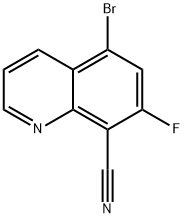 5-溴-7-氟喹啉-8-甲腈 结构式