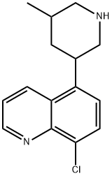 8-Chloro-5-(5-methyl-3-piperidinyl)quinoline Struktur