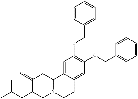9,10-二苄氧基-3-异丁基-3,4,6,7-四氢-1H-吡啶[2,1-A]异喹啉-2(11BH)-酮,21965-73-1,结构式