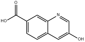 3-HYDROXYQUINOLINE-7-CARBOXYLIC ACID, 219786-48-8, 结构式