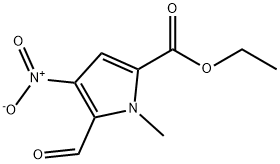 5-甲酰基-1-甲基-4-硝基吡咯-2-羧酸甲酯 结构式