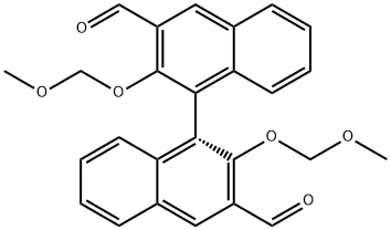 R-2,2'-bis(methoxymethoxy)-[1,1'-Binaphthalene]-3,3'-dicarboxaldehyde Struktur