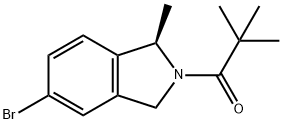 1-PROPANONE, 1-[(1R)-5-BROMO-1,3-DIHYDRO-1-METHYL-2H-ISOINDOL-2-YL]-2,2-DIMETHYL- Struktur