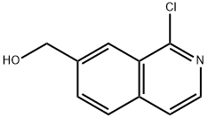 (1-クロロイソキノリン-7-イル)メタノール 化学構造式