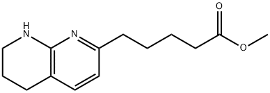 methyl 5-(5,6,7,8-tetrahydro-1,8-naphthyridin-2-yl)pentanoate Struktur