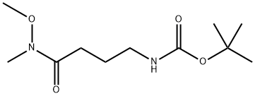 3-(N-メトキシ-N-メチルカルバモイル)プロピルカルバミン酸TERT-ブチル 化学構造式