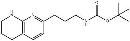 2-(3-(BOC-アミノ)-プロピル)-5,6,7,8-テトラヒドロ-1,8-ナフチリジン 化学構造式