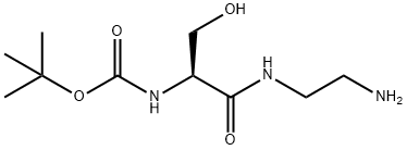 [1-(2-Amino-ethylcarbamoyl)-2-hydroxy-ethyl]-carbamic acid tert-butyl ester Struktur