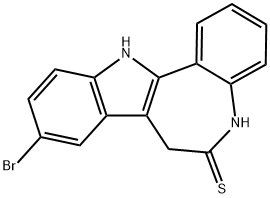 9-bromo-7,12-dihydrobenzo[2,3]azepino[4,5-b]indole-6(5H)-thione,237430-35-2,结构式