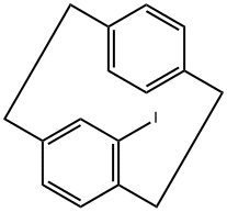 13-IODO-TRICYCLO(8.2.2.2(4,7))HEXADECA-1(13),4(16),5,7(15),10(14),11-HEXAENE Struktur