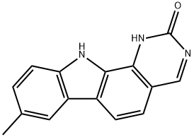 2H-嘧啶并[4,5-A]咔唑-2-酮,1,11-二氢-8-甲基-, 248246-44-8, 结构式