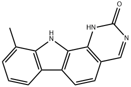 2H-嘧啶并[4,5-A]咔唑-2-酮,1,11-二氢-10-甲基-,248246-46-0,结构式
