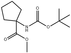 N-BOC-1-氨基环戊甲酸甲酯 结构式