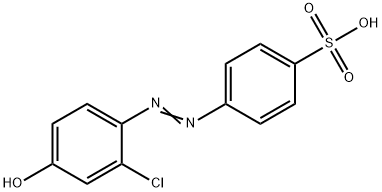 (E)-4-((2-chloro-4-hydroxyphenyl)diazenyl)benzenesulfonic acid Structure