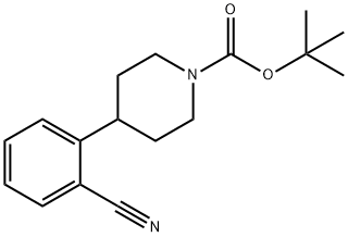4-(2-シアノフェニル)ピペリジン-1-カルボン酸tert-ブチル 化学構造式