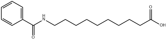 Decanoic acid, 10-(benzoylamino)-
 Struktur