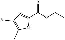 4-溴-5-甲基-1H-吡咯-2-羧酸乙酯 结构式