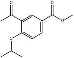3-アセチル-4-[(プロパン-2-イル)オキシ]安息香酸メチル 化学構造式