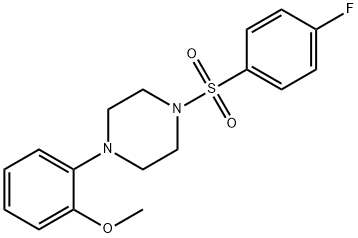 1-[(4-fluorophenyl)sulfonyl]-4-(2-methoxyphenyl)piperazine 化学構造式