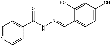Isonicotinic acid (2,4-dihydroxy-benzylidene)-hydrazide 结构式