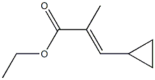 Ethyl 3-cyclopropyl-2-methylacrylate,26577-96-8,结构式