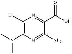 3-amino-6-chloro-5-(dimethylamino)-2-Pyrazinecarboxylic acid Struktur