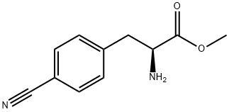 (S)-methyl 2-amino-3-(4-cyanophenyl)propanoate Struktur