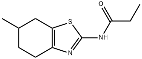 N-(6-methyl-4,5,6,7-tetrahydro-1,3-benzothiazol-2-yl)propanamide 结构式