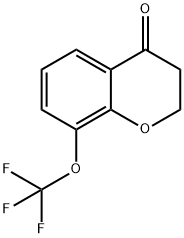 8-(TRIFLUOROMETHOXY)CHROMAN-4-ONE 化学構造式