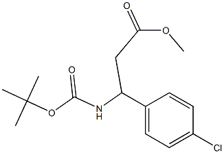 methyl 3-(tert-butoxycarbonylamino)-3-(4-chlorophenyl)propanoate Struktur
