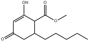 METHYL 2-HYDROXY-4-OXO-6-PENTYLCYCLOHEX-2-ENE-1-CARBOXYLATE 结构式