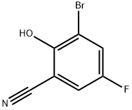 3-bromo-5-fluoro-2-hydroxybenzonitrile 化学構造式