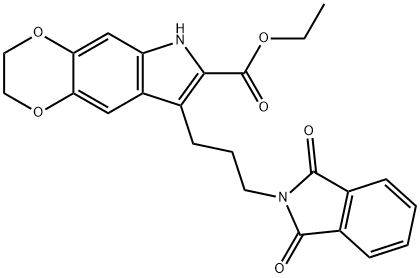 282103-19-9 ethyl 8-(3-(1,3-dioxoisoindolin-2-yl)propyl)-3,6-dihydro-2H-[1,4]dioxino[2,3-f]indole-7-carboxylate