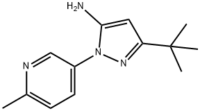 1H-Pyrazol-5-amine, 3-(1,1-dimethylethyl)-1-(6-methyl-3-pyridinyl)-
 Struktur