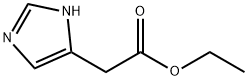 1H-イミダゾール-4-酢酸エチル 化学構造式