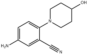 5-amino-2-(4-hydroxypiperidin-1-yl)benzonitrile Structure