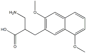3-amino-2-((3,8-dimethoxynaphthalen-2-yl)methyl)propanoic acid Structure