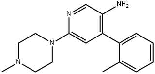 6-（4-甲基哌嗪-1-基）-4-（邻甲苯基）吡啶-3-胺,290297-24-4,结构式